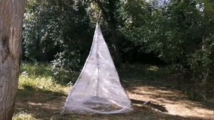 Душ из стрейч плёнки в походных условиях.