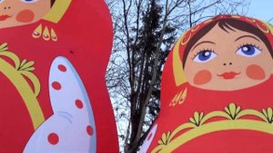 Ростовые куклы на Масленицу - Большая Надувная Матрешка и Самовар хохлома