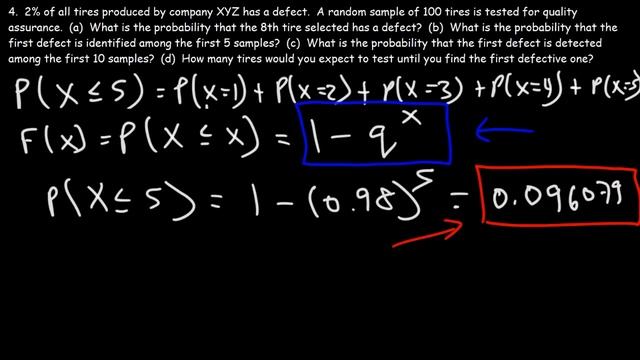 Geometric Distribution - Probability, Mean, Variance, & Standard Deviation смотреть онлайн
