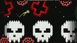 Прохождение уровня spooky skeletons Geometry Dash