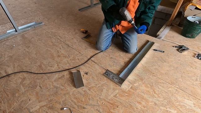 перестенок второго этажа с профилей 75мм CW и UW смотреть онлайн