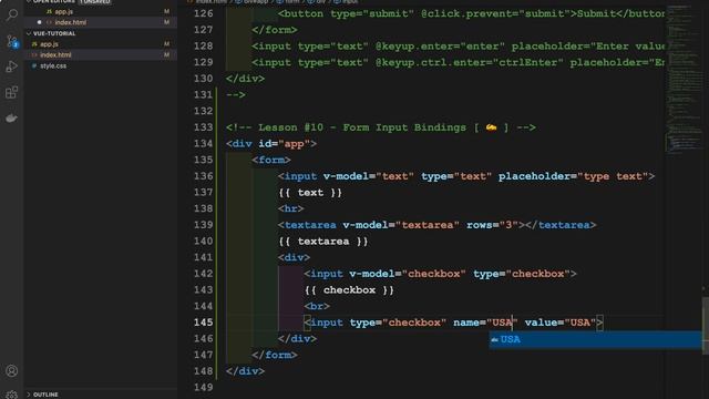 Vue.js 3 Tutorial for Beginners #10 - Form Inputs Bindings