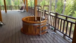 Barelwood.com | Демонтаж старой и установка новой купели | Трехслойная утопленная купель для террас