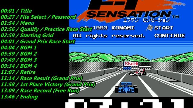 Nes F1 Sensation Soundtrack смотреть онлайн