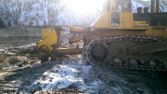 РЫХЛЕНИЕ МЕРЗЛОТЫ KOMATSU D-475