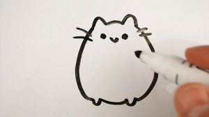 How to Draw Simple Cute Cat Easy | Drawing Animals on a Whiteboard