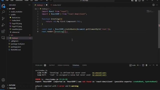 Comprehensive React 18 Guide Part 2 - Remove Boilerplate, First Component, Extensions and settings