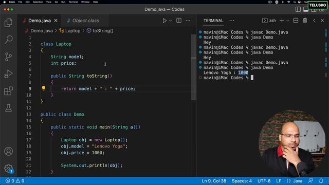 #58 Object Class equals toString hashcode in Java