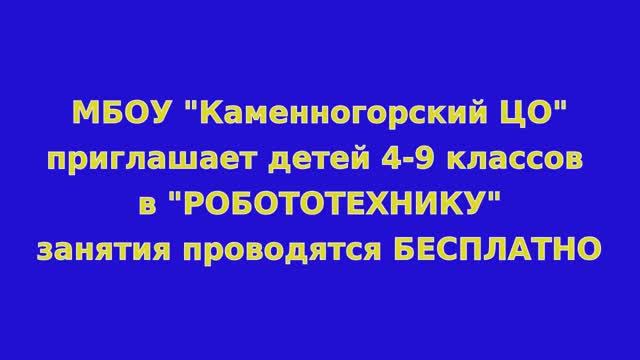 Приглашаем школьников в Робототехнику. Каменногорск. Дополнительное образование. Детский кружок.