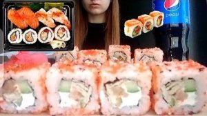 MUKBANG | Роллы/суши | Rolls/Sushi, rice sandwich не ASMR