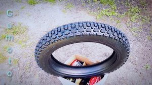 Покрышка для мотоцикла 3.50-18 шипованная с камерой