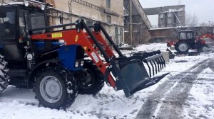 Погрузчик на МТЗ с балочным мостом | КУН | ПУ-12М | Вилы для сенажа | АЗАС