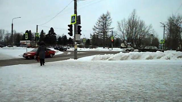 Перекрёсток - вид с улицы Парижской Коммуны (ВЯЗЬМА) [19.01.2012]