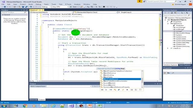 Copy Object in AutoCAD using C#