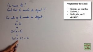 Résoudre un problème à l'aide du calcul littéral - Troisième