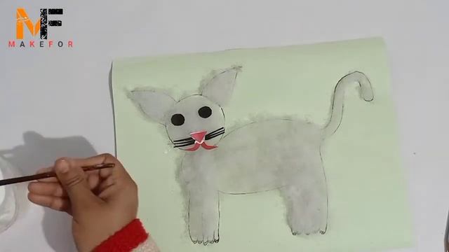 HOW TO MAKE CAT POSTER WITH COTTON // IDEAS смотреть онлайн