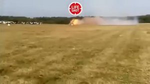 момент крушения самолета в Подмосковье
