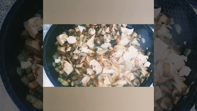 Французская ?? кухня Julienning?Жульен с Курицей и Грибами  .(Закуски )