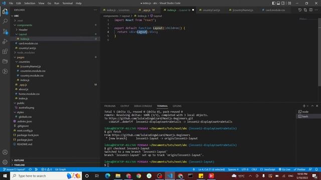 Next.js Tutorial: Layout  #013
