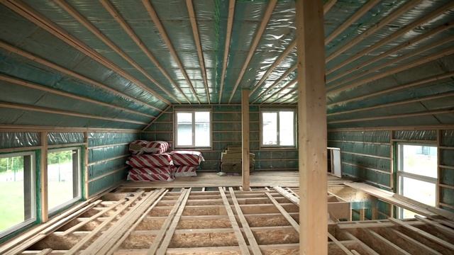 Рациональный каркасный дом с мансардой площадью 140 м2 смотреть онлайн