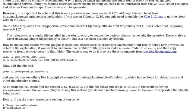 Ubuntu: Thunar Disable video Thumbnails only (2 Solutions!!) смотреть онлайн