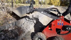 Работы изготовление лавок из габионов.