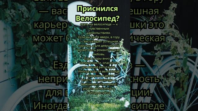 Приснился Велосипед?Что это значит!Толкование сна! #сонник #толкованиеснов #толкованиесна