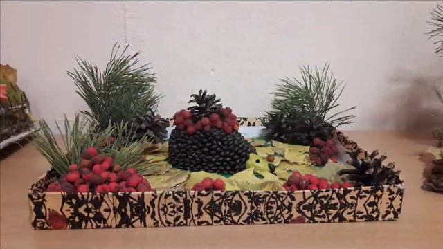 Выставка поделок из природного материала «Что нам осень подарила» смотреть онлайн