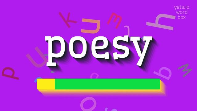 POESY - HOW TO SAY POESY? #poesy смотреть онлайн
