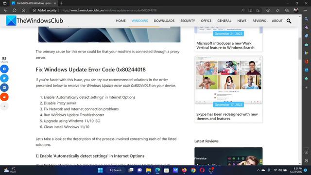 Fix 0x80244018 Windows Update Error смотреть онлайн
