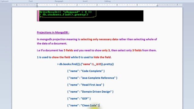 HOW TO USE PROJECTION IN MONGODB DEMO смотреть онлайн