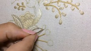 Искусство якобинской вышивки. Седьмая часть. Новое - рельефный стебельчатый шов. Плетение иглой.