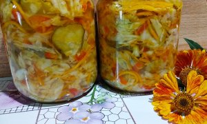 Капуста по-корейски с огурцами на зиму. Одна из простых и вкусных заготовок. Салат с "огоньком"!!!