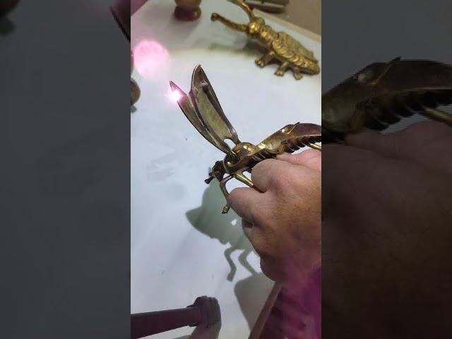 #Очистка латунной фигурки лазером#lasercutting #lasercleaning #laserwelding