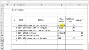 Class#12  How To Make Stock Sheet in Microsoft Excel (Basic Sheet#03)