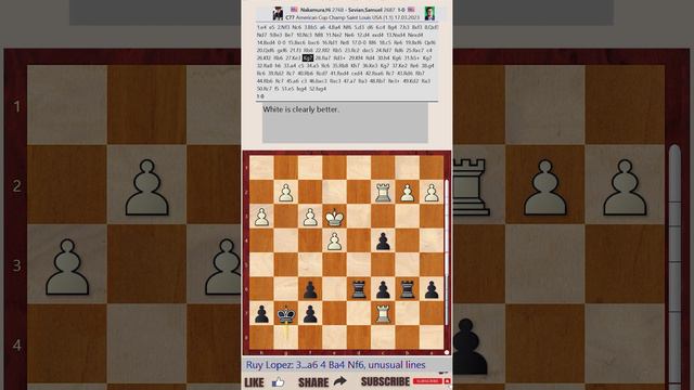 American Cup 2023, Saint Louis, USA - Round: 1.1 || Hikaru Nakamura vs Samuel Sevian - Mar 17, 2023