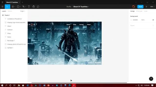 Ghost Of Tsushima Website Design UI Tutorial - Website Design With Figma