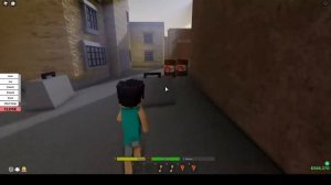 Роблокс Да Худ играю скином нуба