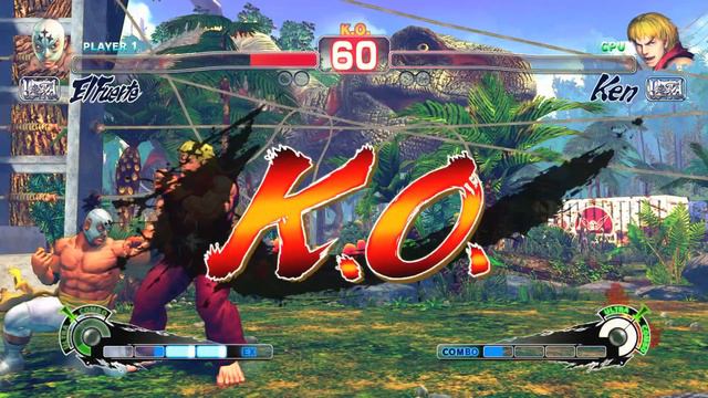 El Fuerte vs Ken (Hardest AI) - Ultra Street Fighter IV смотреть онлайн