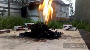 Здание из 10-ти коробков спичек, поджигаем!
