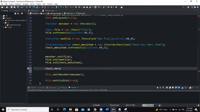 Java GUI Tutorial #50 - Check Box Menu In Java GUI Using JCheckBoxMenuItem Class