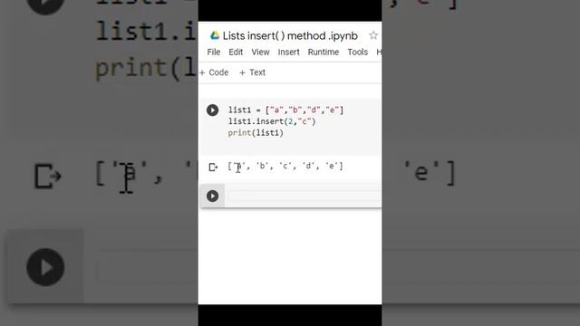 How to implement lists insert( ) method in Python #lists #shortvideo #python