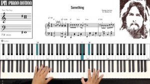 Something - George Harrison - The Beatles (Sheet Music - Piano Solo - Piano Cover - Tutorial)