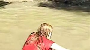 girl wet jeans in river 2