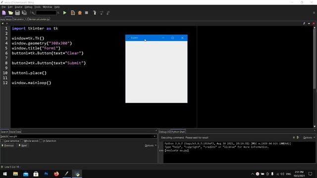 Tkinter Tutorial - 05th video - Tkinter Place Attribute