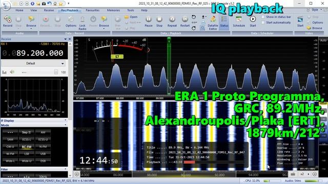 31.10.2023 09:43UTC, [Es, oos], ERA 1 ProtoProgramma, Греция, 89.2МГц, 1879км