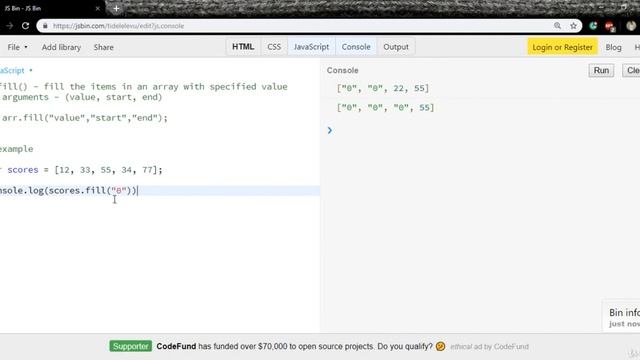 fill Array Method | JavaScript Tutorial - English