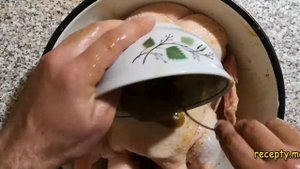Утка с яблоками и апельсинами запеченная в духовке