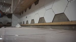 Уложить шестиугольную плитку на кухонный фартук / Kerama marazzi buranelli + варианты раскладки