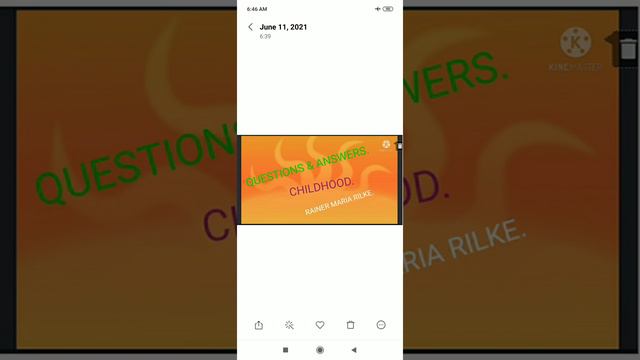 "CHILDHOOD": RAINER MARIA RILKE : Q & A. смотреть онлайн